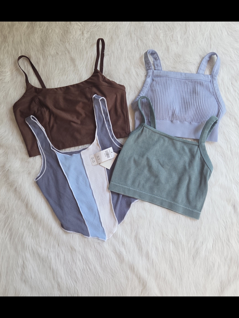 Offline By Aerie Hollister Colsie Cropped Bra Tank Tops Lot of 4 Sz M